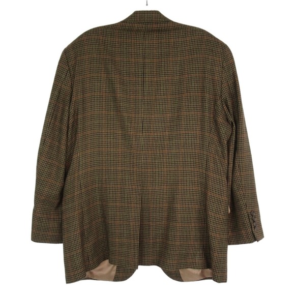 LAUREN RALPH LAUREN Lambswool Houndstooth Plaid Blazer Men Size 40S - Picture 2 of 12